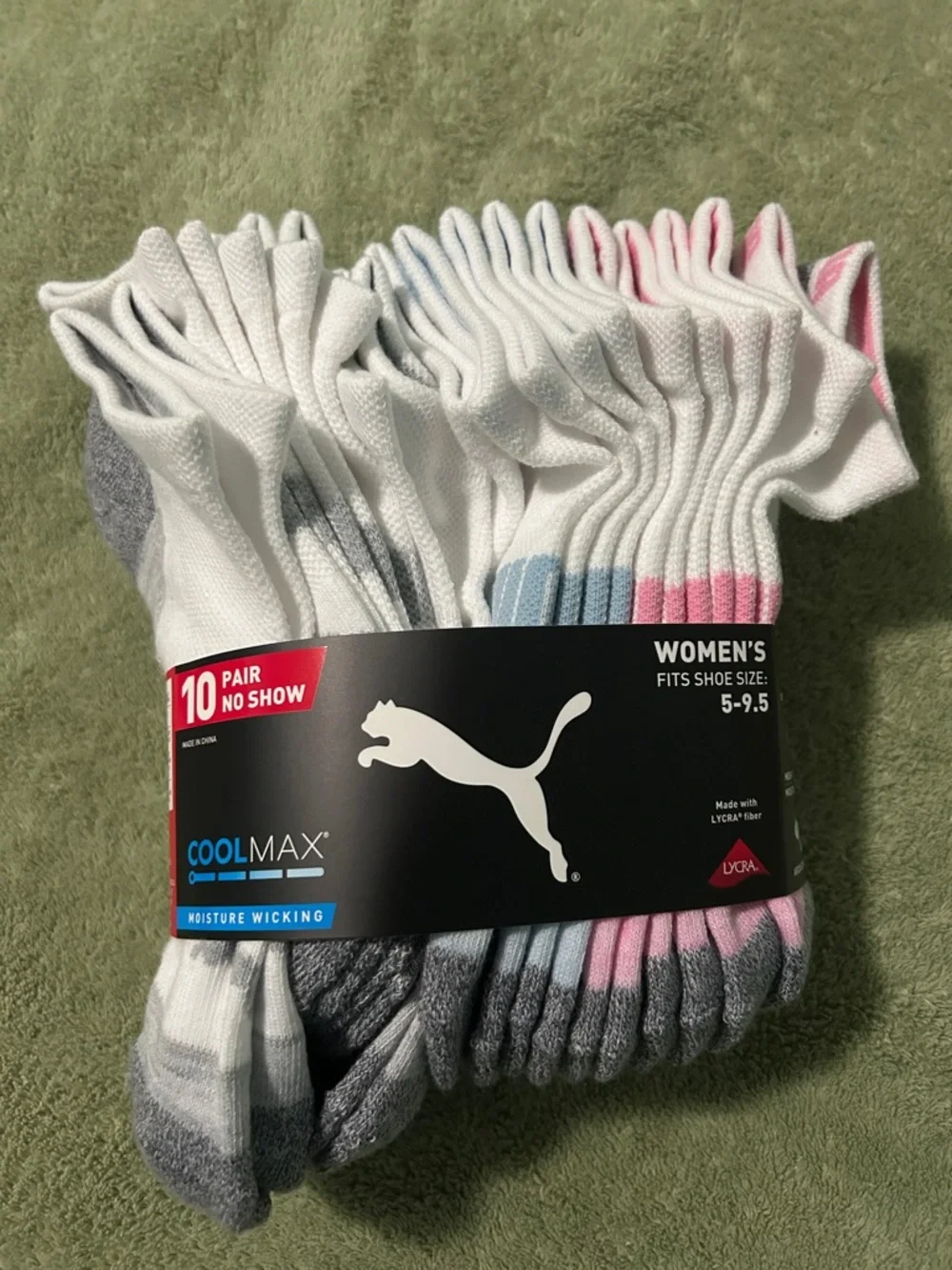 Puma Women's White, Pink & Gray Low-Cut Athletic Sock Pack - Picture 2 of 2